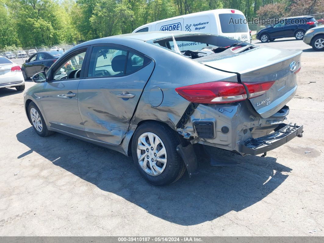 2018 Hyundai Elantra Se Gray vin: KMHD74LF7JU590899