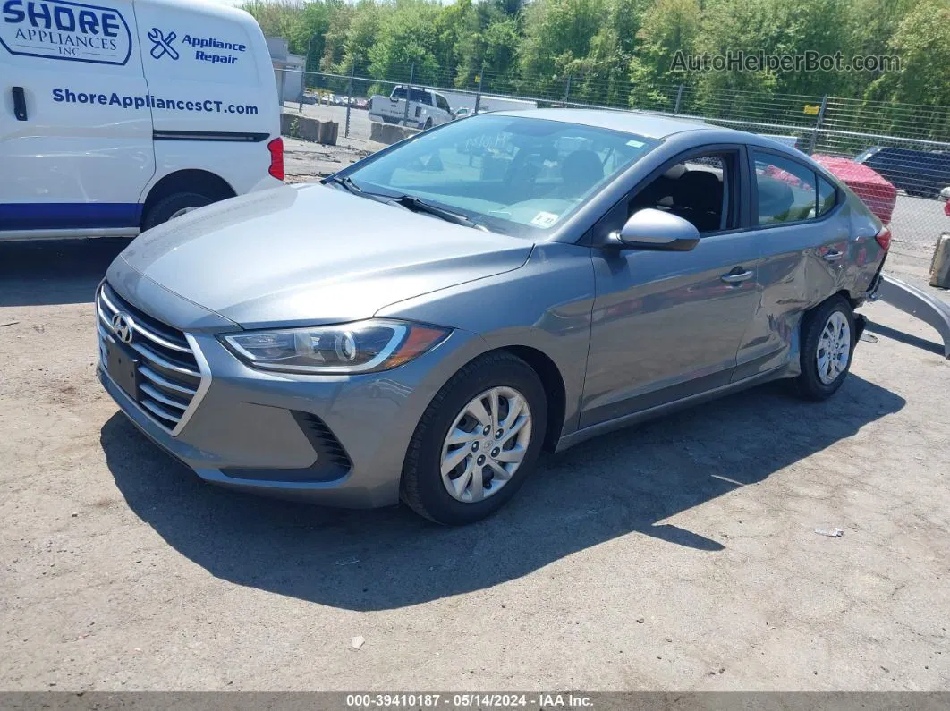 2018 Hyundai Elantra Se Gray vin: KMHD74LF7JU590899