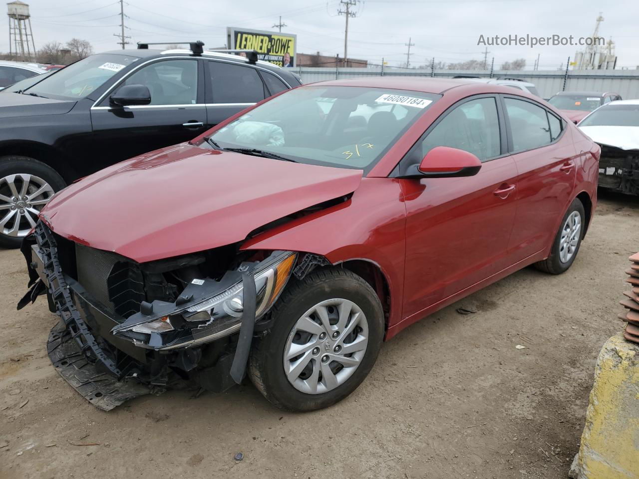 2018 Hyundai Elantra Se Red vin: KMHD74LF7JU614196