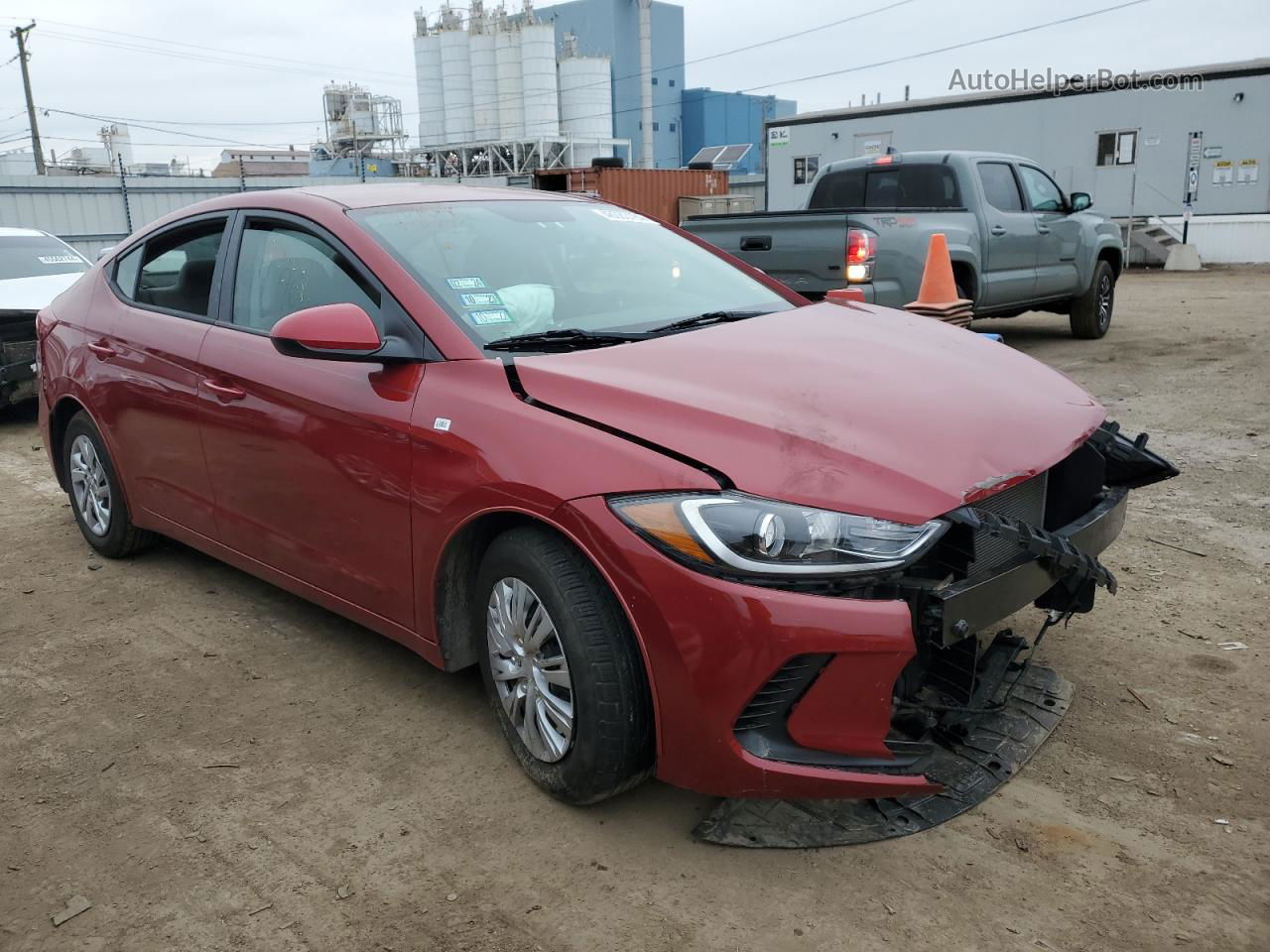 2018 Hyundai Elantra Se Red vin: KMHD74LF7JU614196