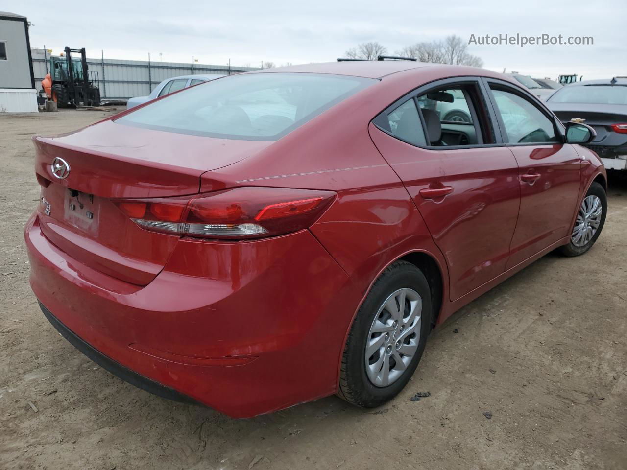 2018 Hyundai Elantra Se Red vin: KMHD74LF7JU614196