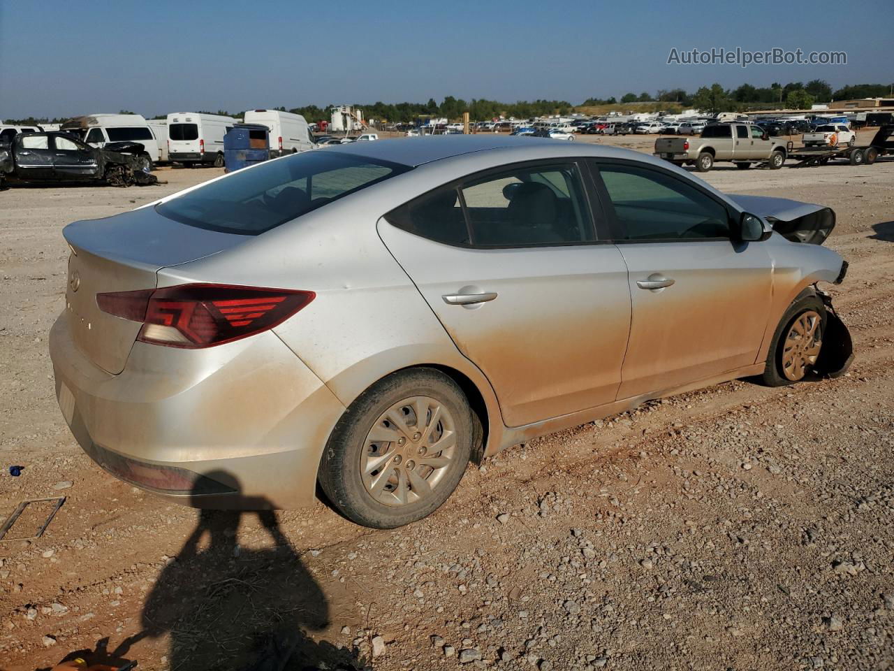 2019 Hyundai Elantra Se Silver vin: KMHD74LF7KU867228