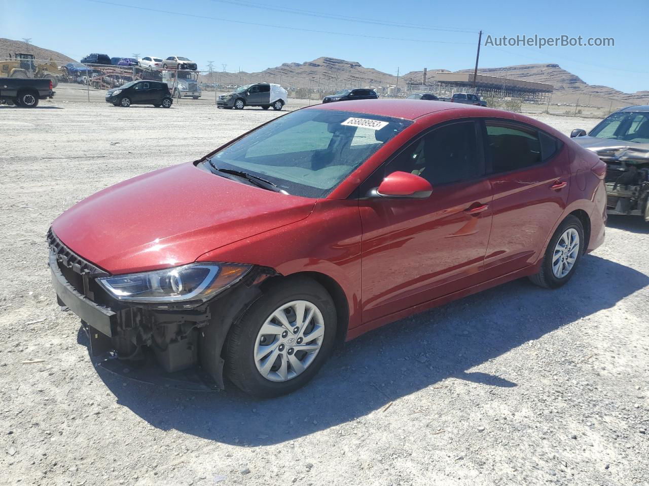 2017 Hyundai Elantra Se Красный vin: KMHD74LF8HU121296