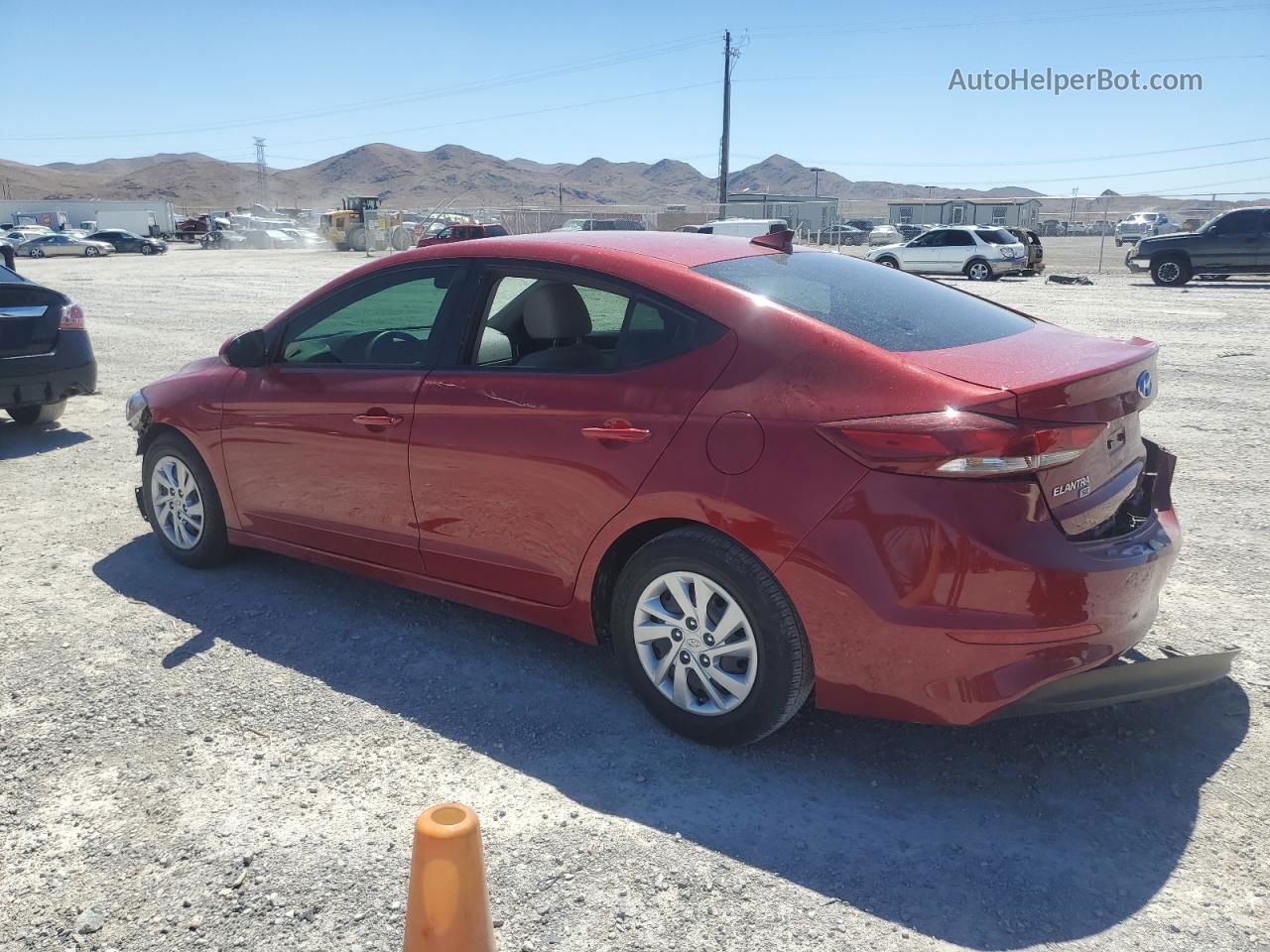 2017 Hyundai Elantra Se Red vin: KMHD74LF8HU121296