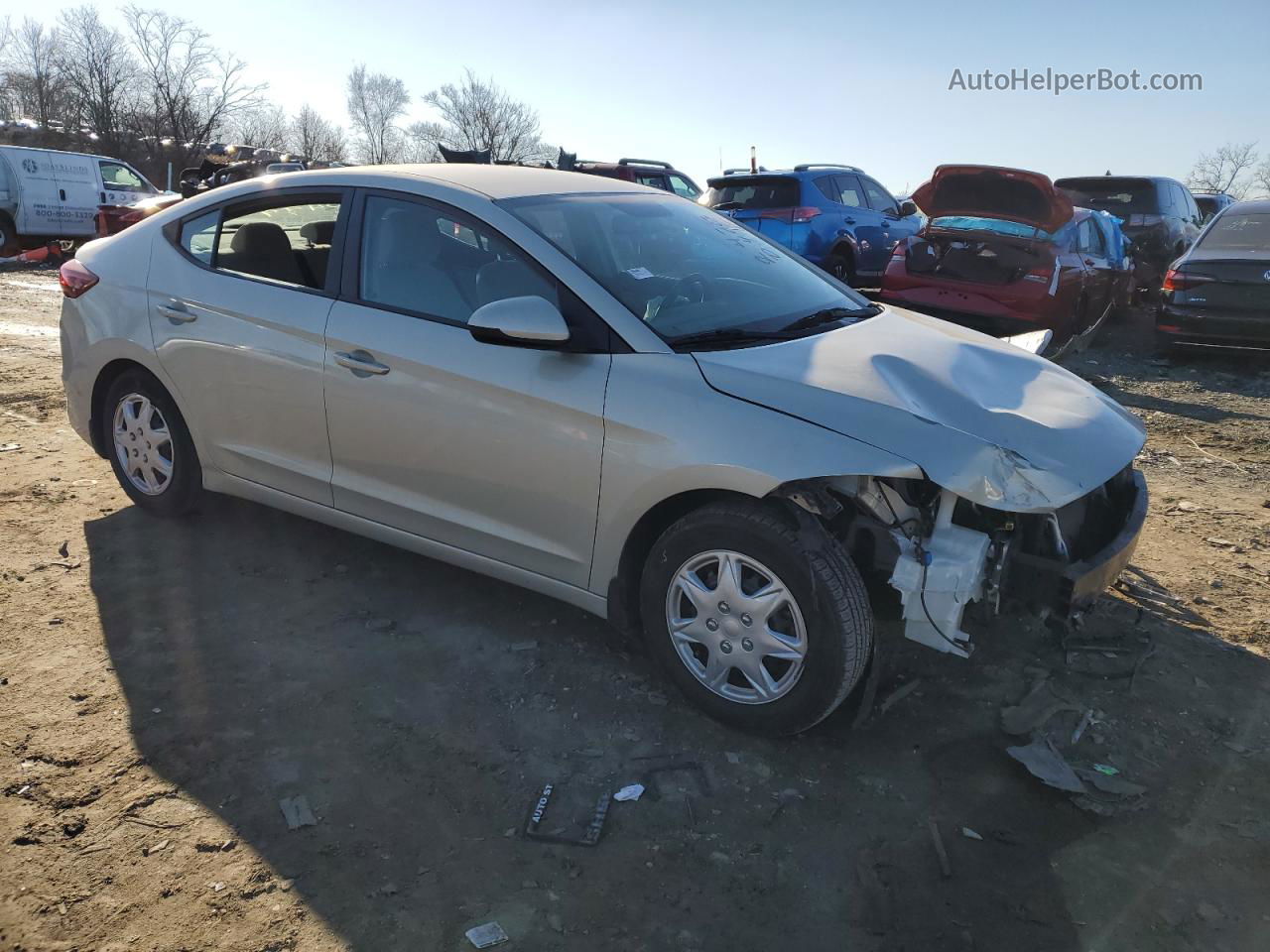 2017 Hyundai Elantra Se Beige vin: KMHD74LF8HU127339