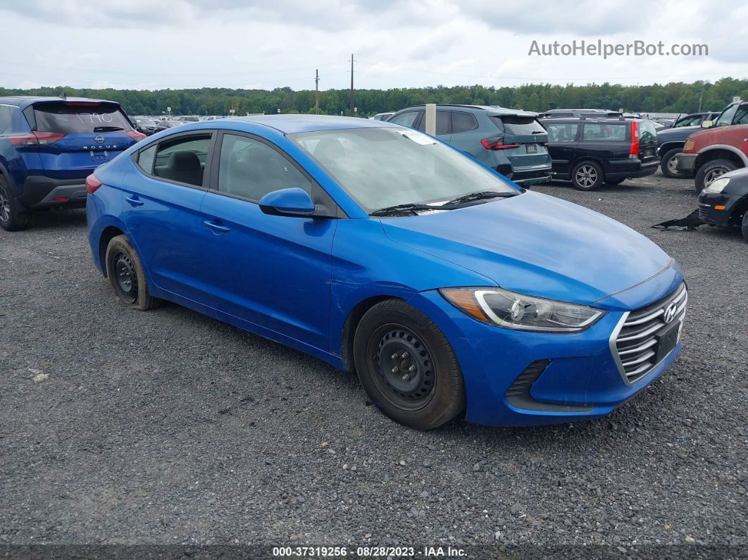 2017 Hyundai Elantra Se Blue vin: KMHD74LF8HU128183