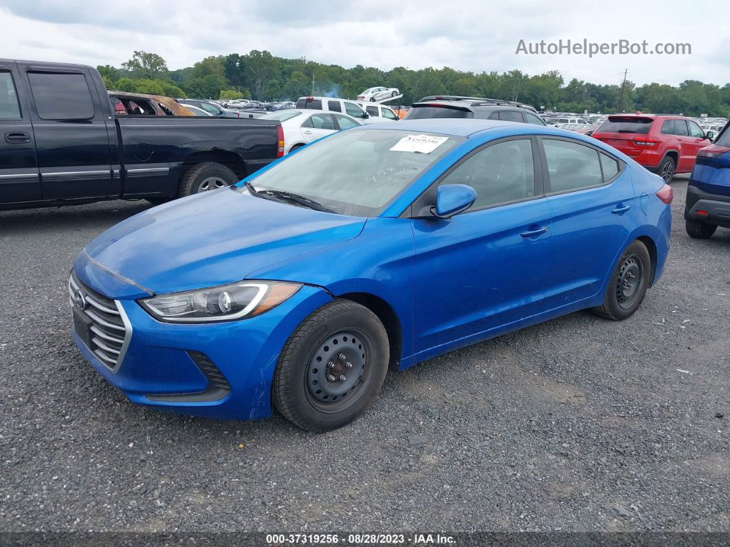 2017 Hyundai Elantra Se Синий vin: KMHD74LF8HU128183