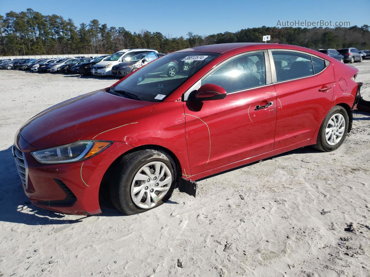 2017 Hyundai Elantra Se Red vin: KMHD74LF8HU135263