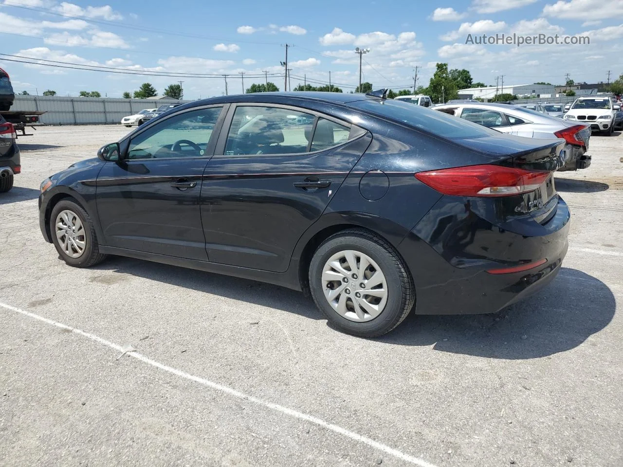 2017 Hyundai Elantra Se Черный vin: KMHD74LF8HU161863