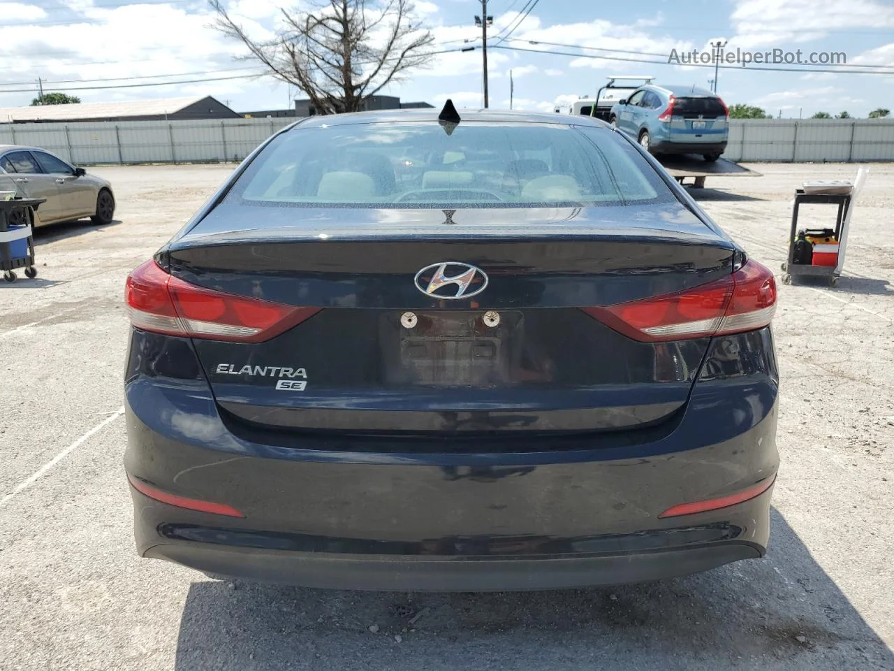 2017 Hyundai Elantra Se Черный vin: KMHD74LF8HU161863