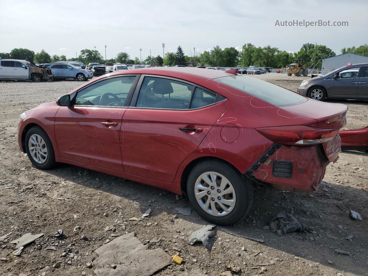 2017 Hyundai Elantra Se Red vin: KMHD74LF8HU397588