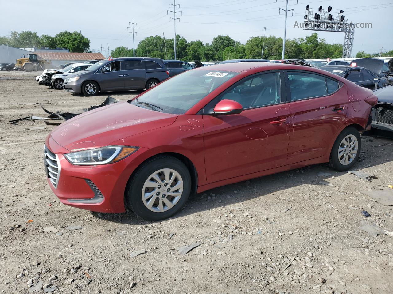 2017 Hyundai Elantra Se Red vin: KMHD74LF8HU397588