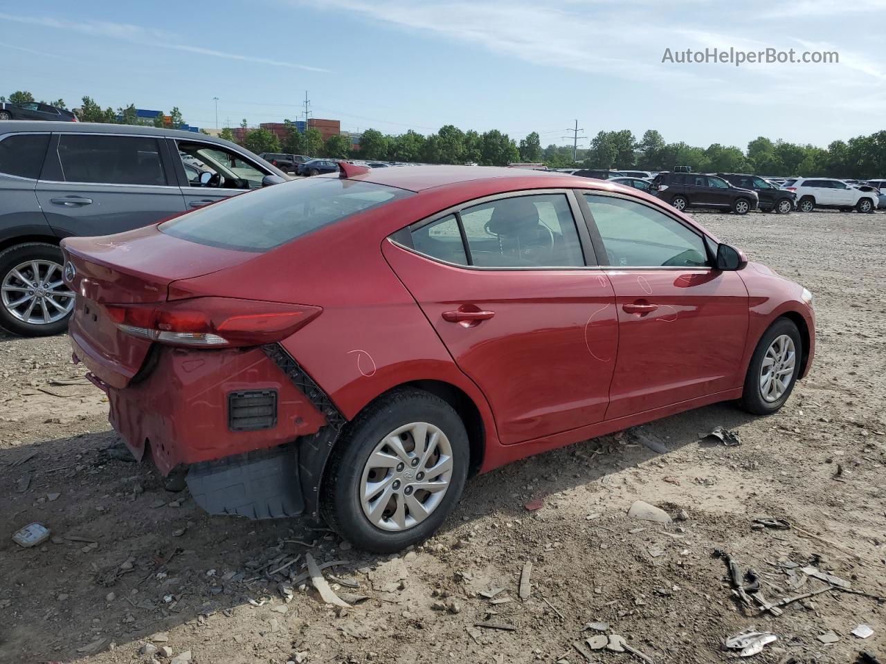 2017 Hyundai Elantra Se Red vin: KMHD74LF8HU397588