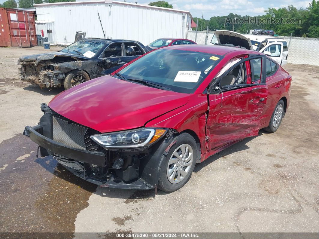 2017 Hyundai Elantra Se Burgundy vin: KMHD74LF8HU408735