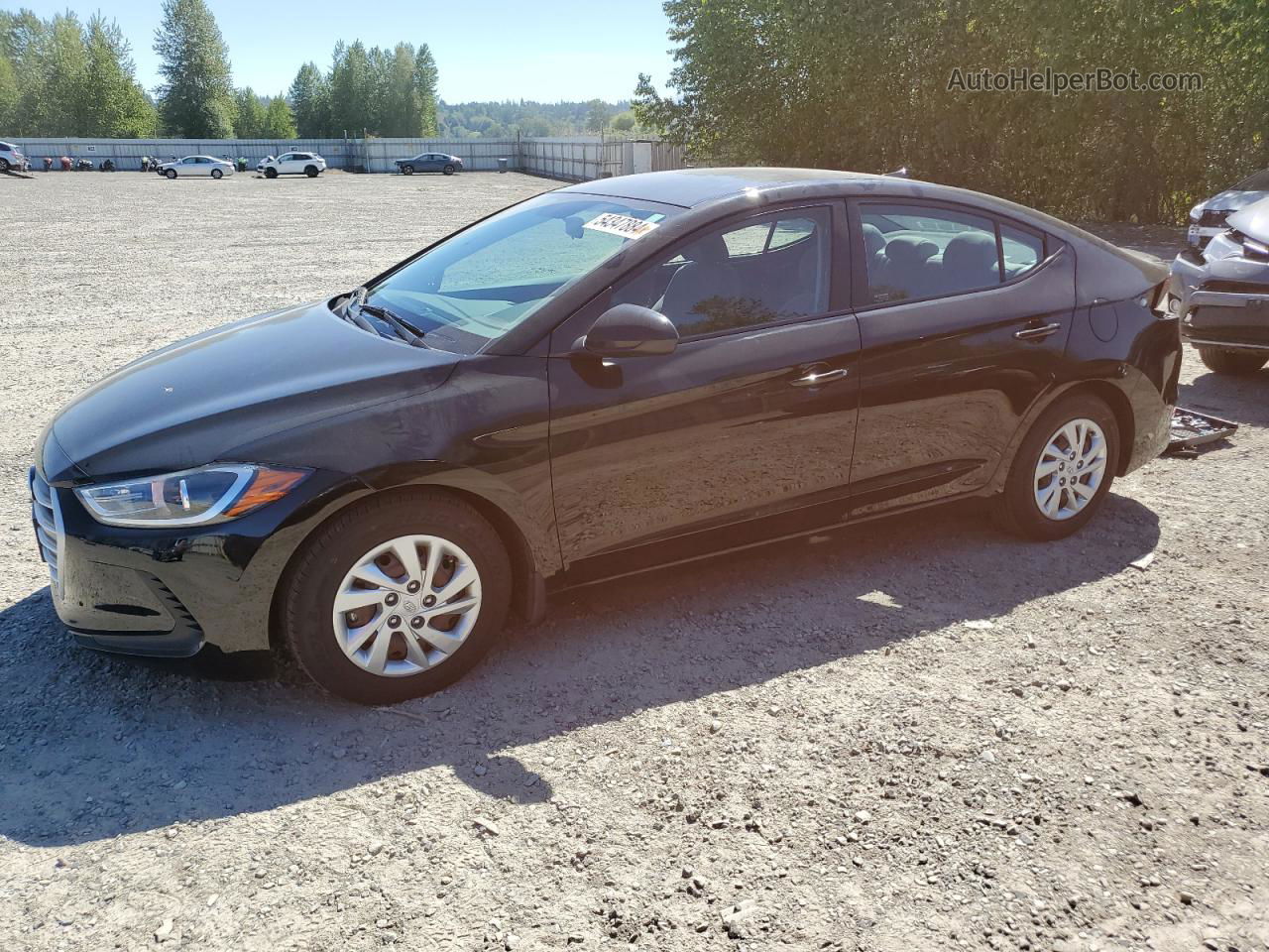 2017 Hyundai Elantra Se Черный vin: KMHD74LF8HU423719