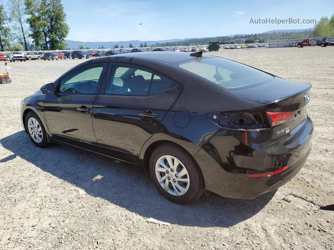 2017 Hyundai Elantra Se Черный vin: KMHD74LF8HU423719