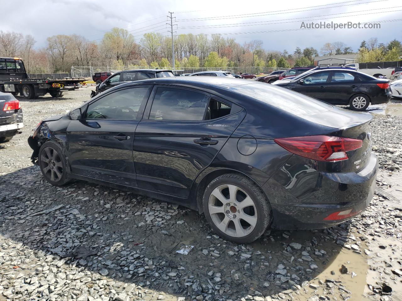 2019 Hyundai Elantra Se Black vin: KMHD74LF8KU800816