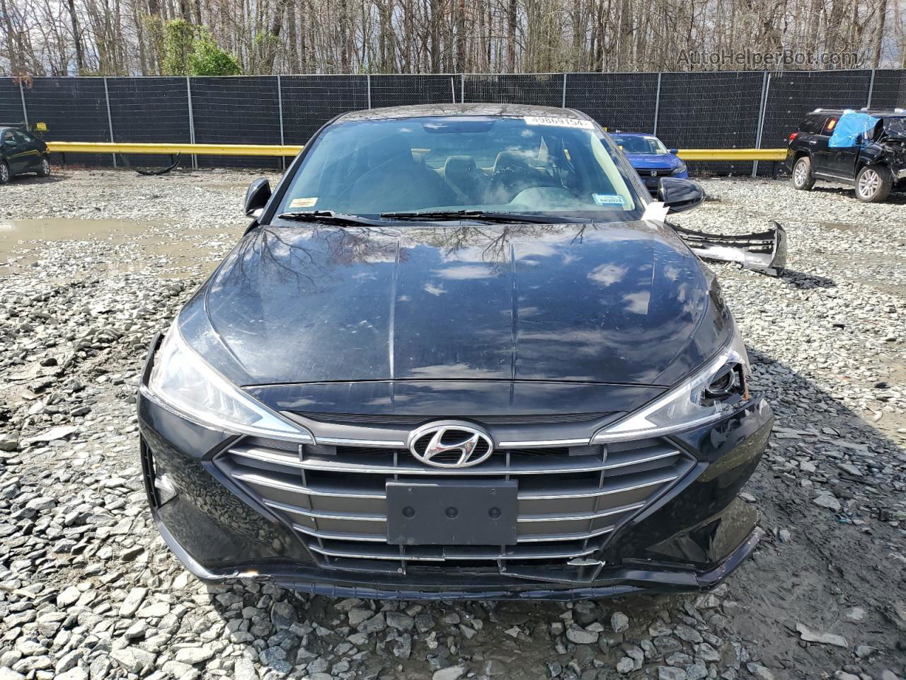 2019 Hyundai Elantra Se Черный vin: KMHD74LF8KU800816