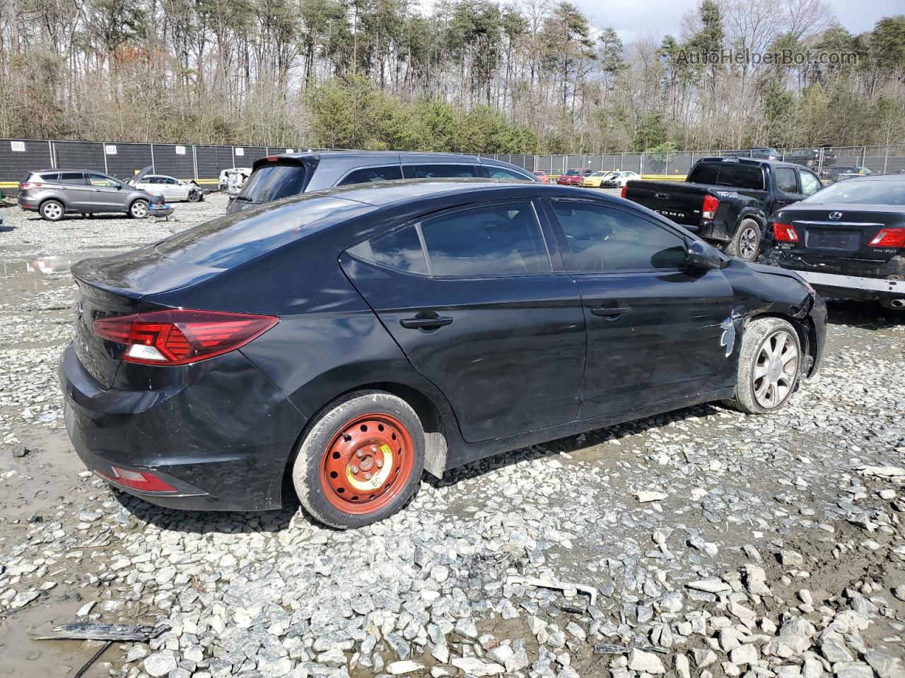 2019 Hyundai Elantra Se Black vin: KMHD74LF8KU800816