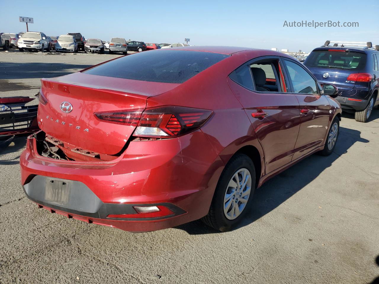 2019 Hyundai Elantra Se Red vin: KMHD74LF8KU807538