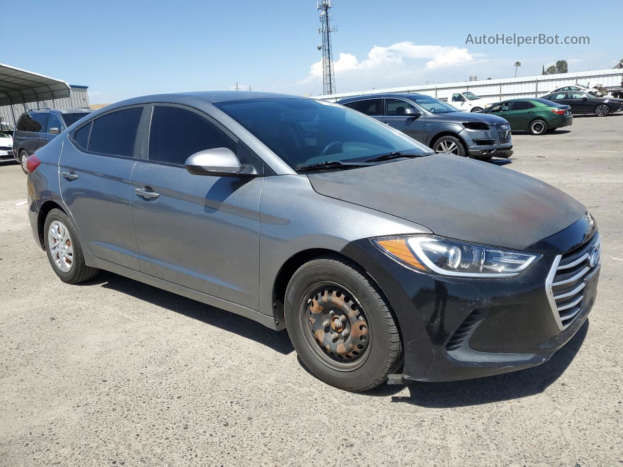 2017 Hyundai Elantra Se Charcoal vin: KMHD74LF9HU076952