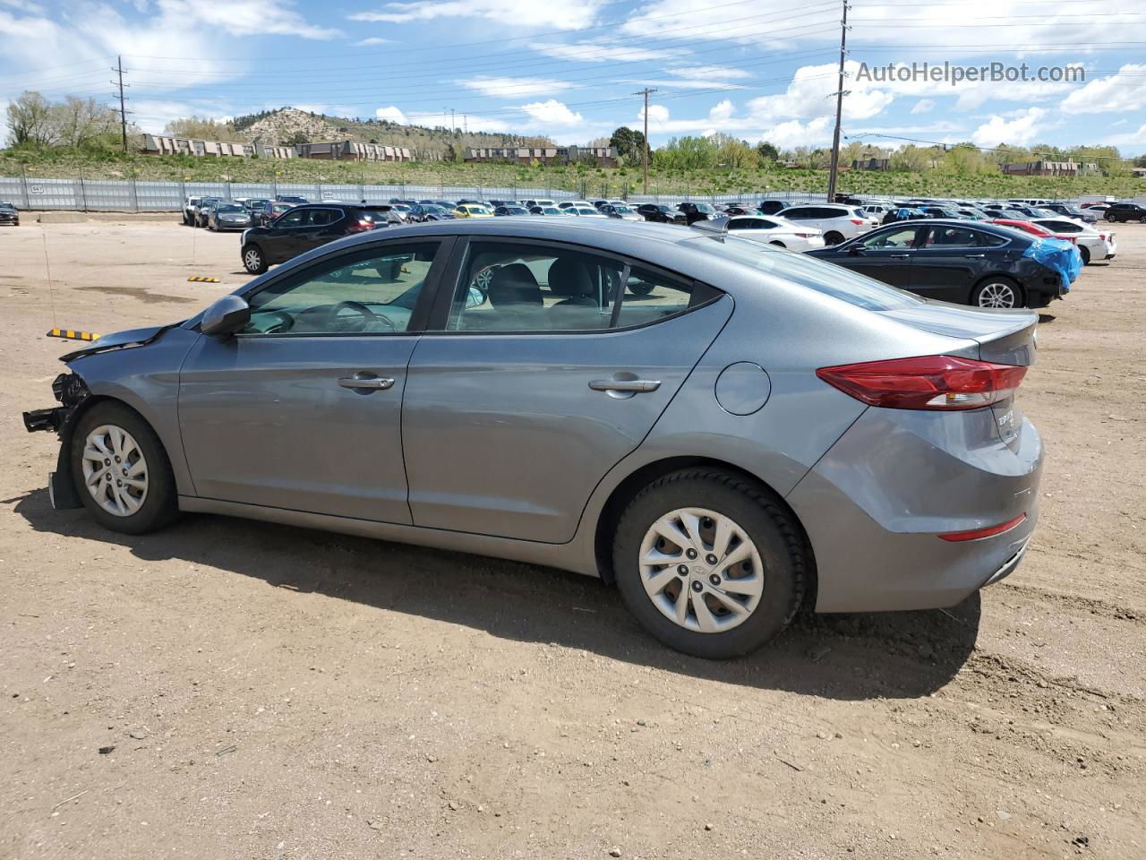 2017 Hyundai Elantra Se Gray vin: KMHD74LF9HU084601