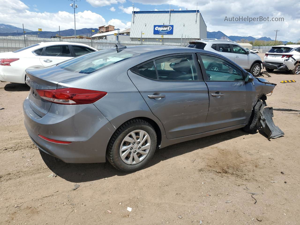 2017 Hyundai Elantra Se Gray vin: KMHD74LF9HU084601