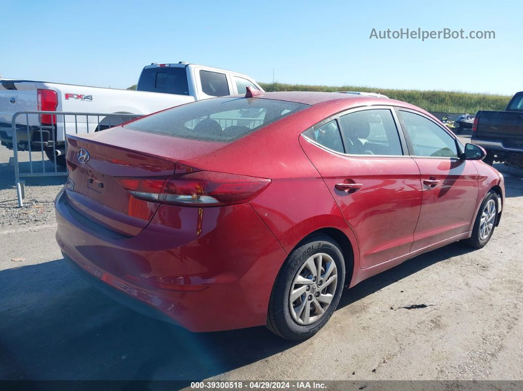 2017 Hyundai Elantra Se Red vin: KMHD74LF9HU103664