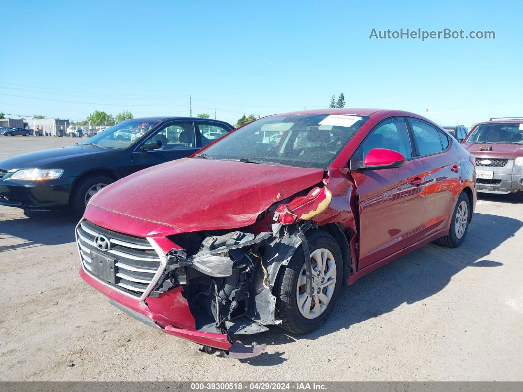 2017 Hyundai Elantra Se Red vin: KMHD74LF9HU103664