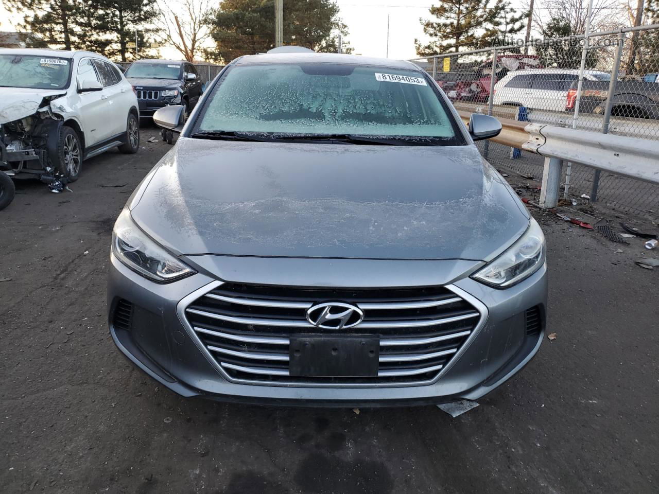 2017 Hyundai Elantra Se Gray vin: KMHD74LF9HU113496