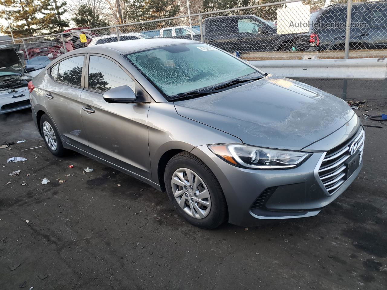 2017 Hyundai Elantra Se Gray vin: KMHD74LF9HU113496