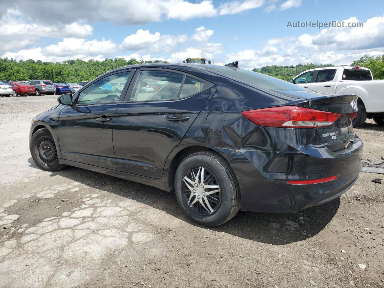 2017 Hyundai Elantra Se Черный vin: KMHD74LF9HU117502