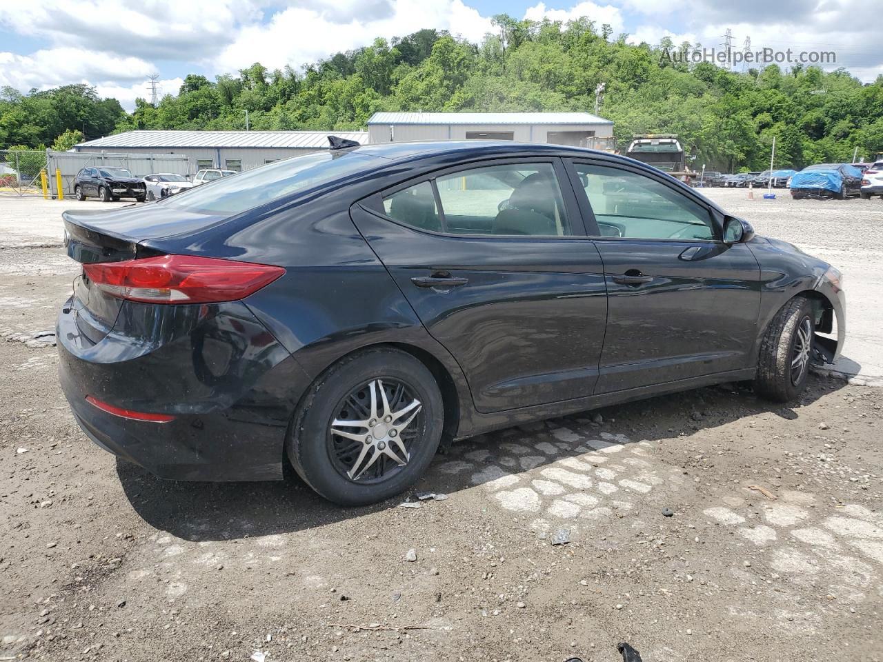 2017 Hyundai Elantra Se Черный vin: KMHD74LF9HU117502