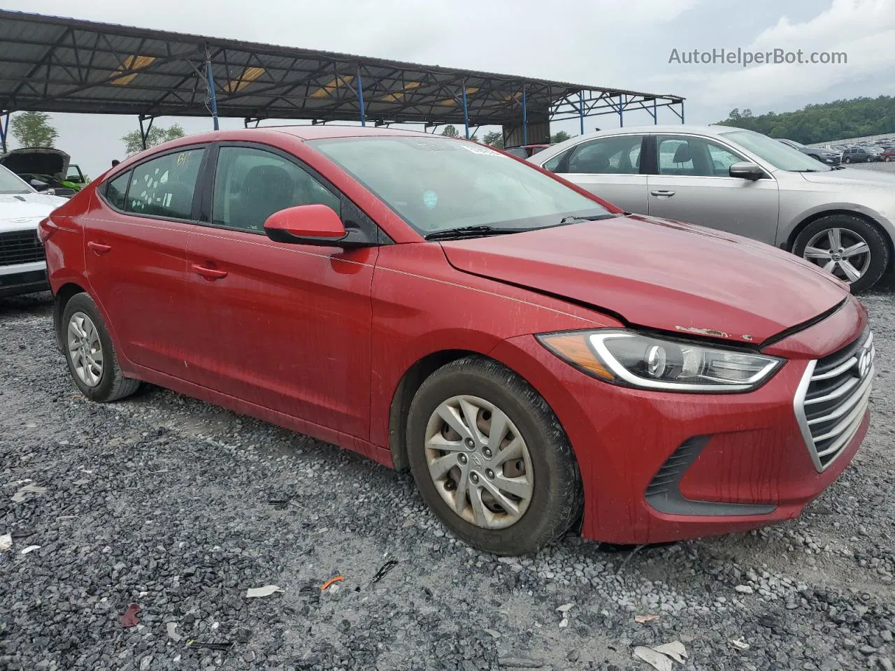 2017 Hyundai Elantra Se Red vin: KMHD74LF9HU367614