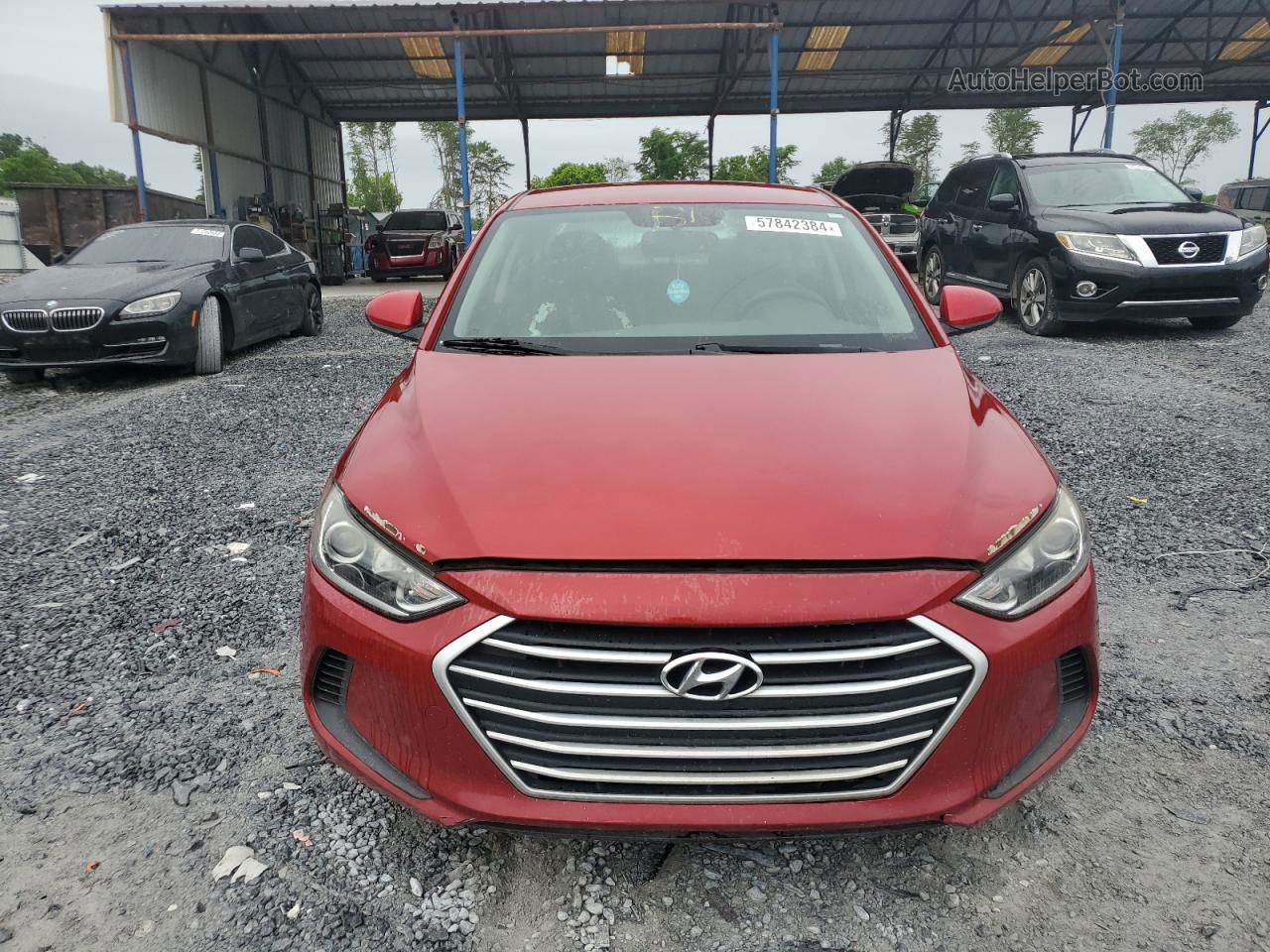 2017 Hyundai Elantra Se Красный vin: KMHD74LF9HU367614