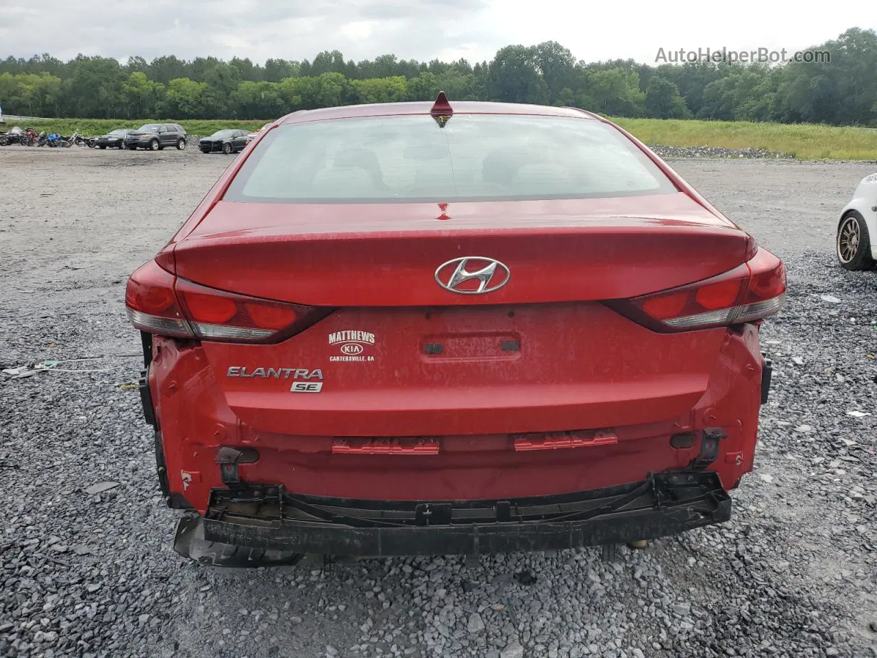 2017 Hyundai Elantra Se Красный vin: KMHD74LF9HU367614