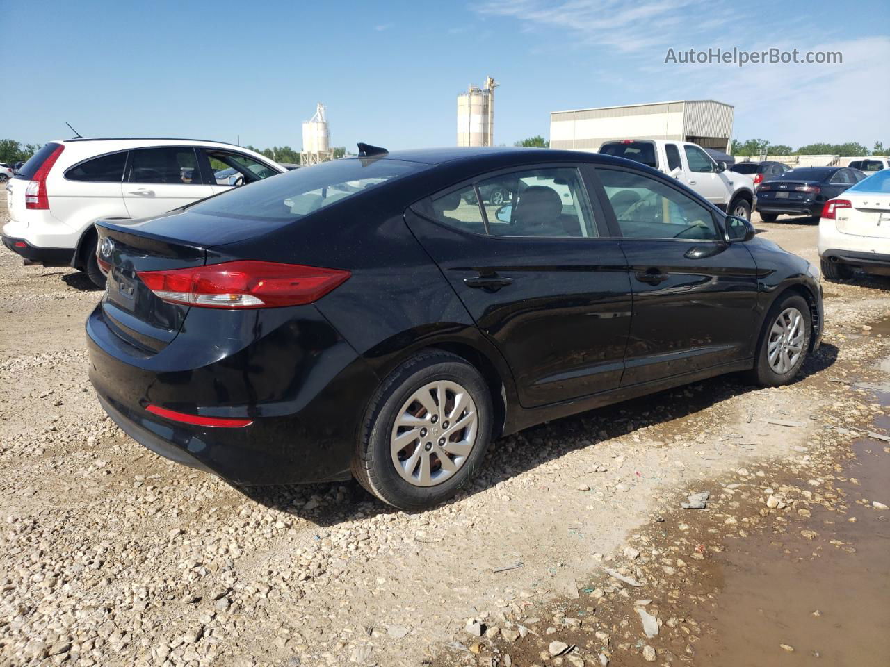 2017 Hyundai Elantra Se Черный vin: KMHD74LF9HU381139