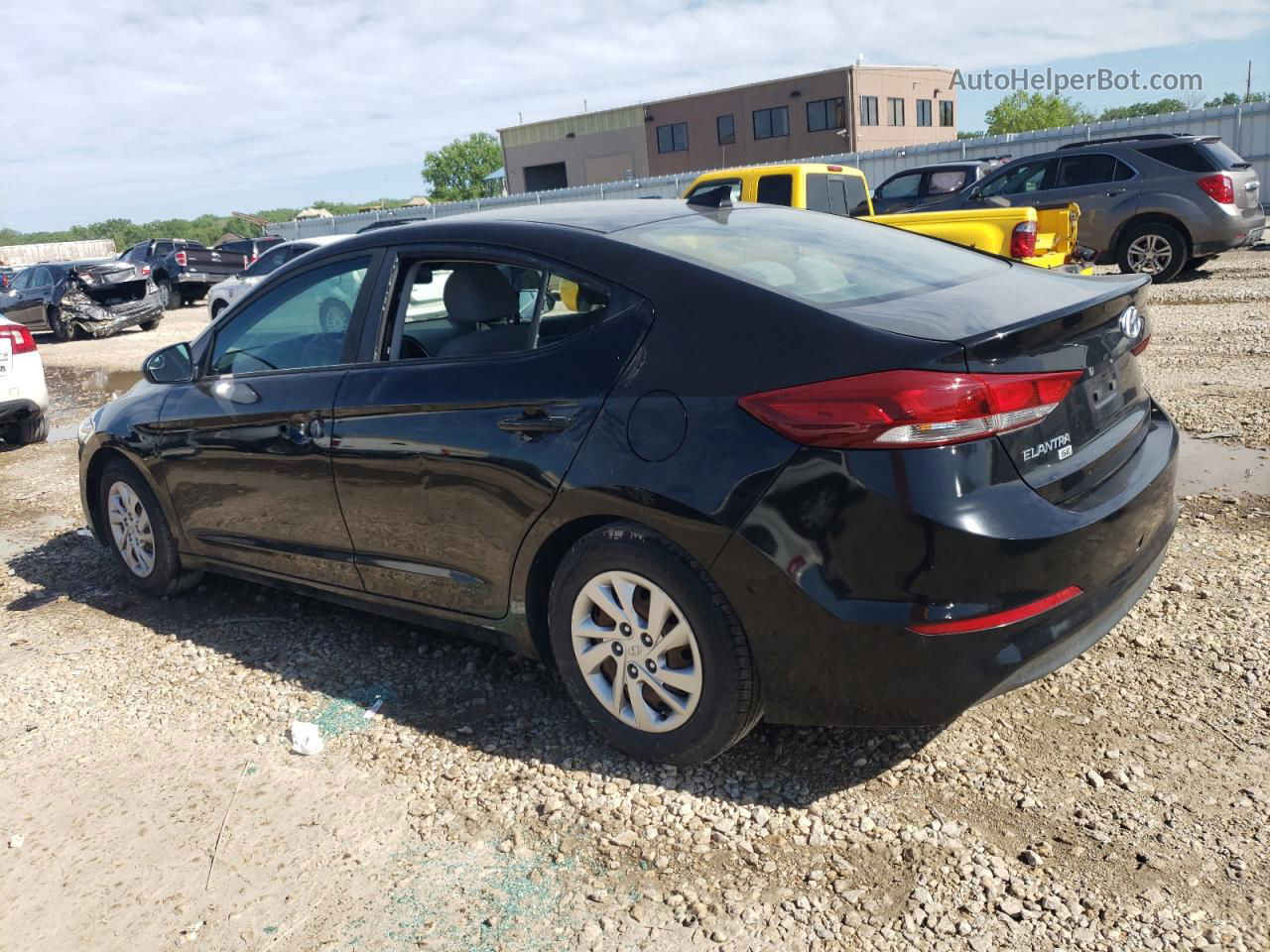 2017 Hyundai Elantra Se Черный vin: KMHD74LF9HU381139