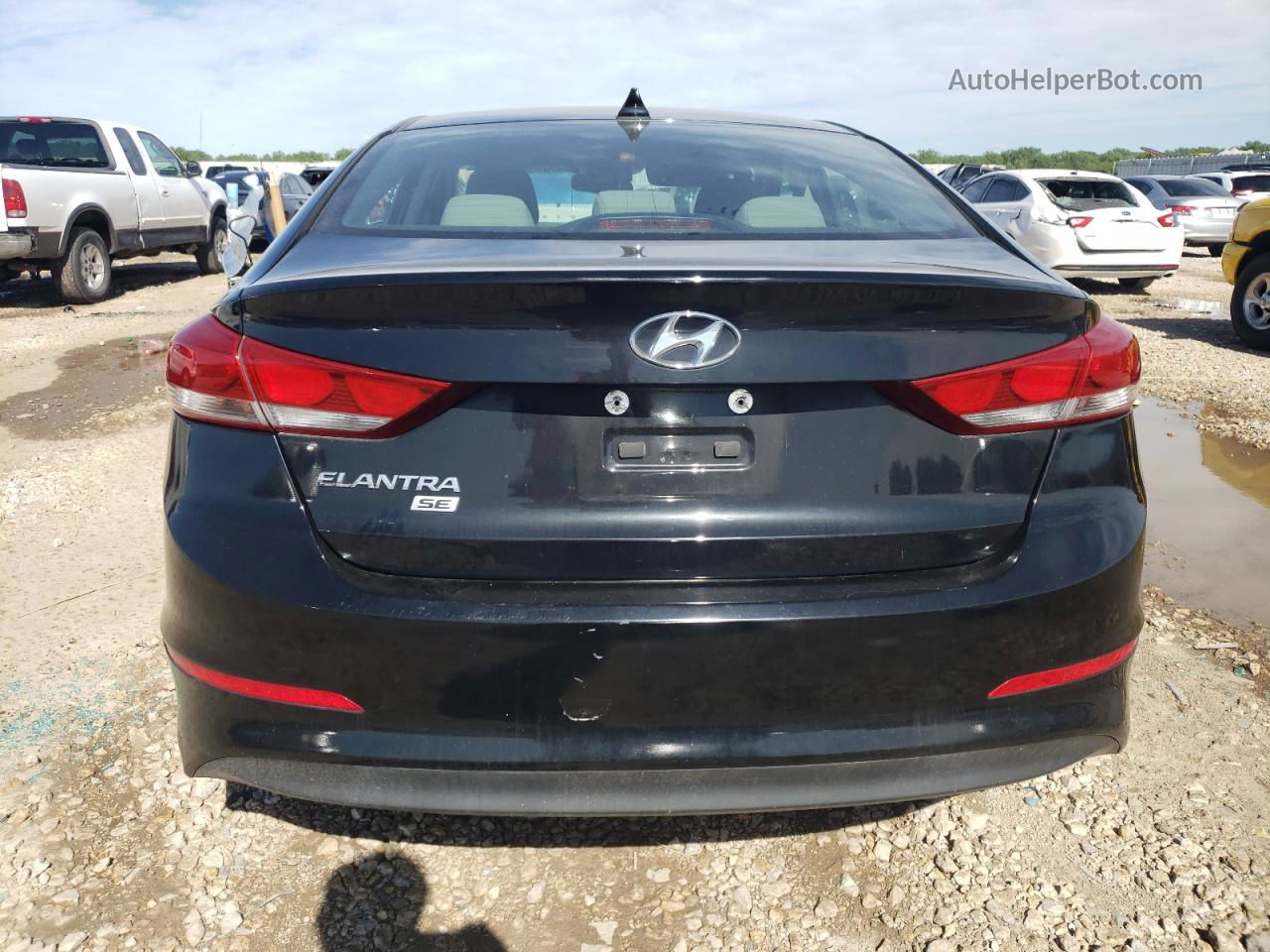 2017 Hyundai Elantra Se Черный vin: KMHD74LF9HU381139