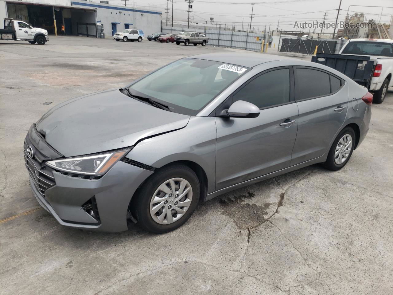 2019 Hyundai Elantra Se Gray vin: KMHD74LF9KU783489