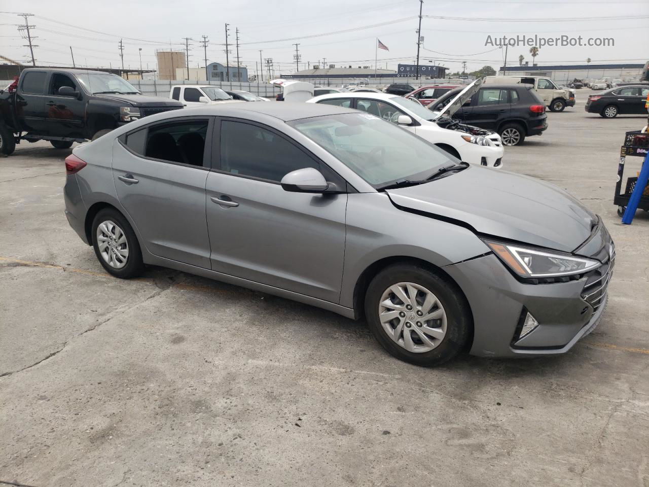 2019 Hyundai Elantra Se Gray vin: KMHD74LF9KU783489