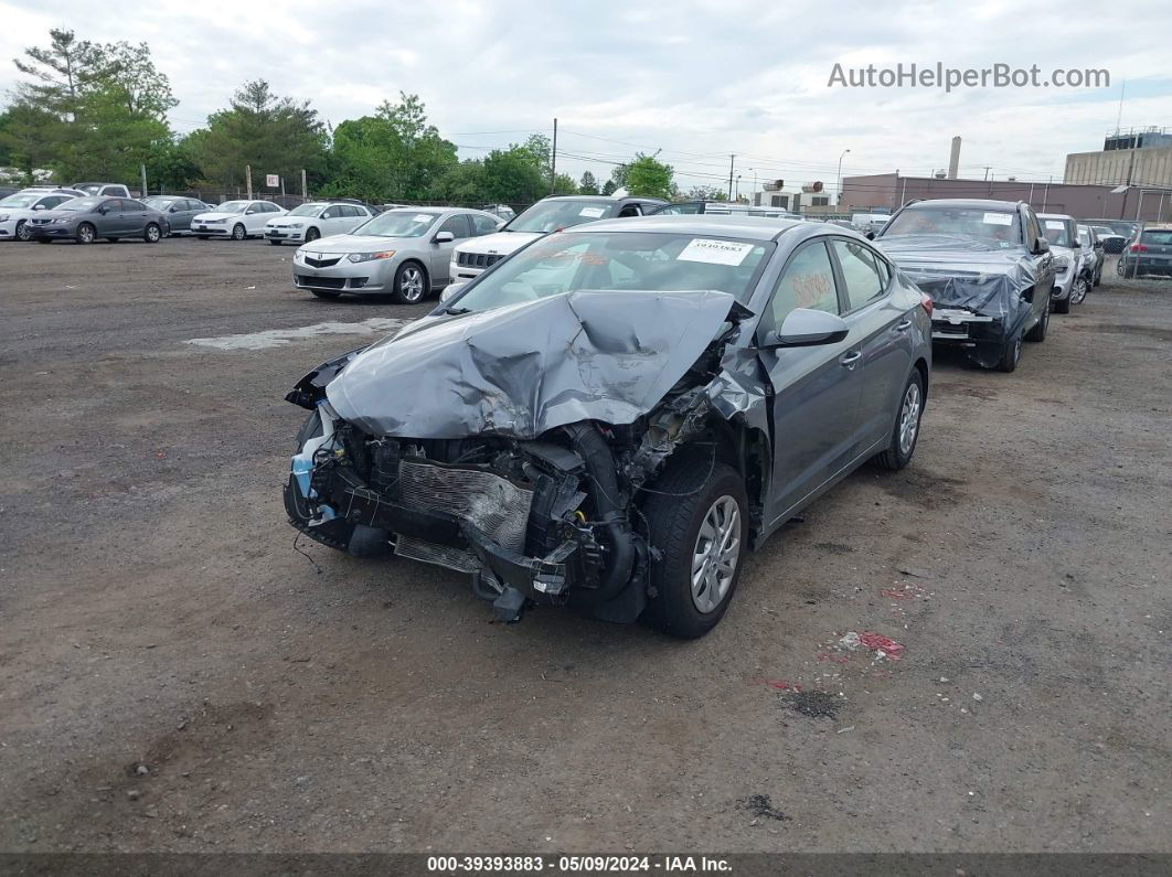 2019 Hyundai Elantra Se Gray vin: KMHD74LF9KU853699