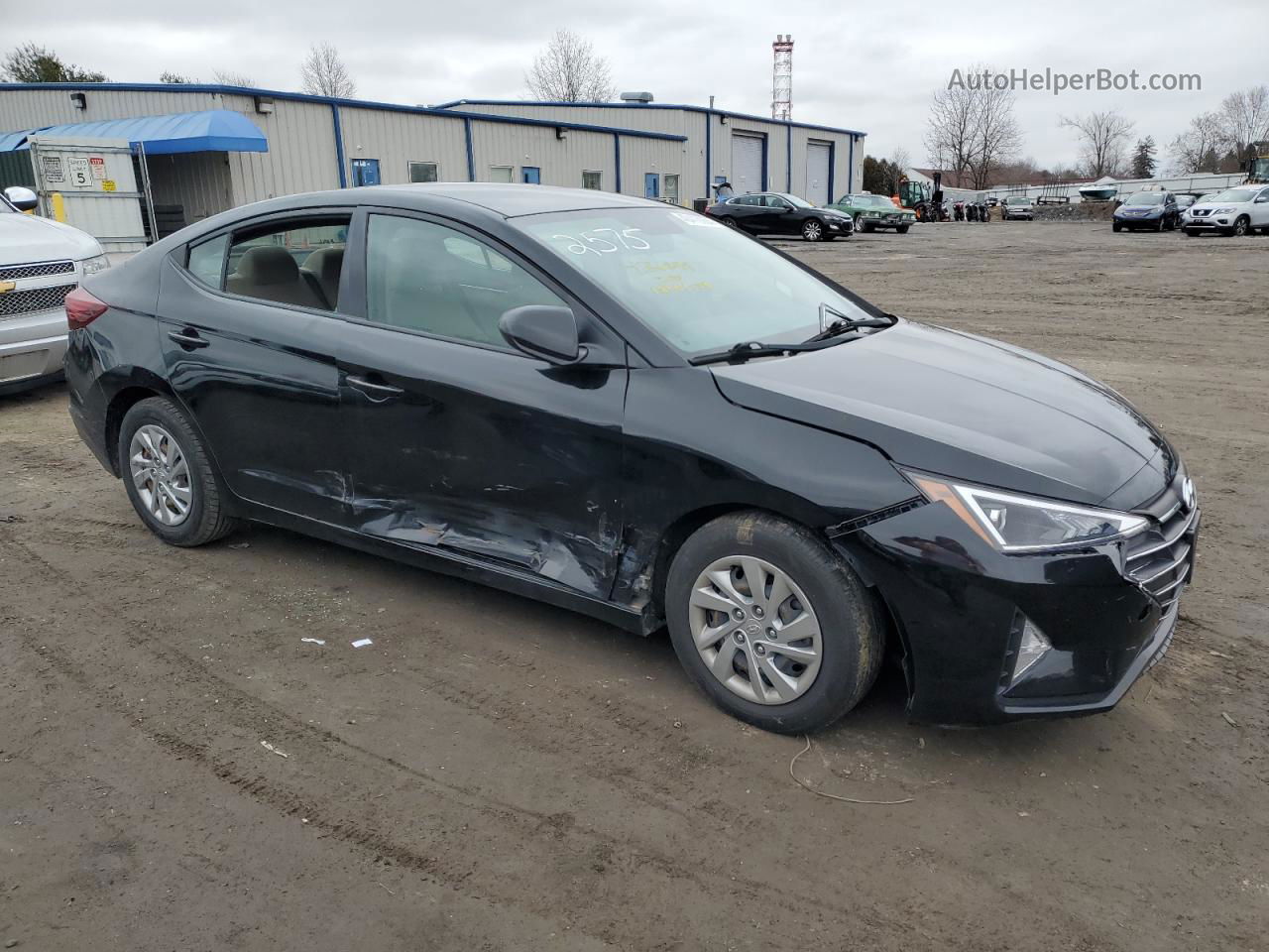 2019 Hyundai Elantra Se Черный vin: KMHD74LF9KU872575