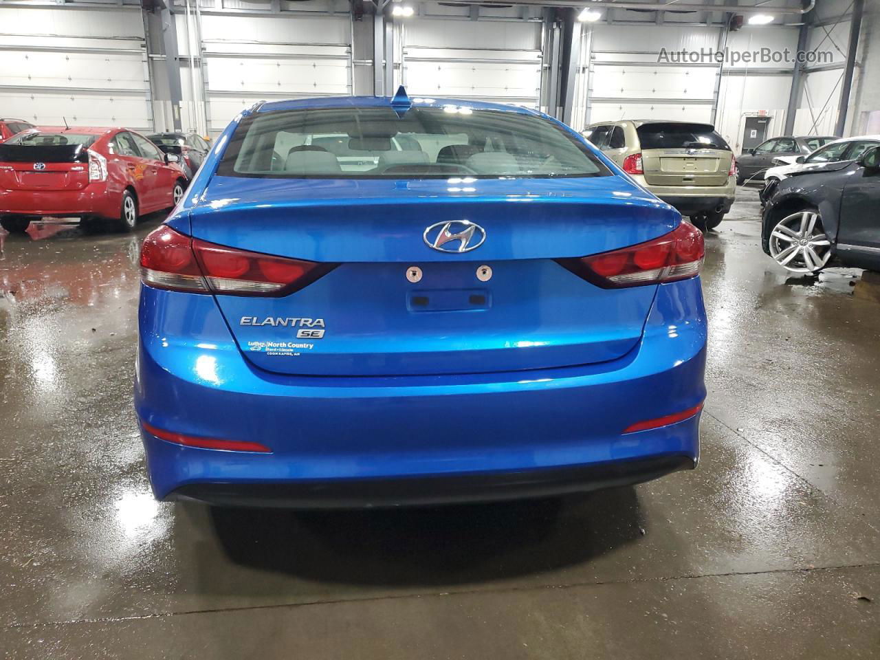 2017 Hyundai Elantra Se Blue vin: KMHD74LFXHU111417