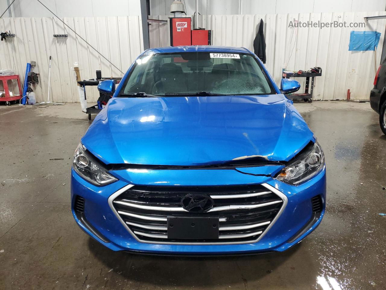 2017 Hyundai Elantra Se Blue vin: KMHD74LFXHU111417