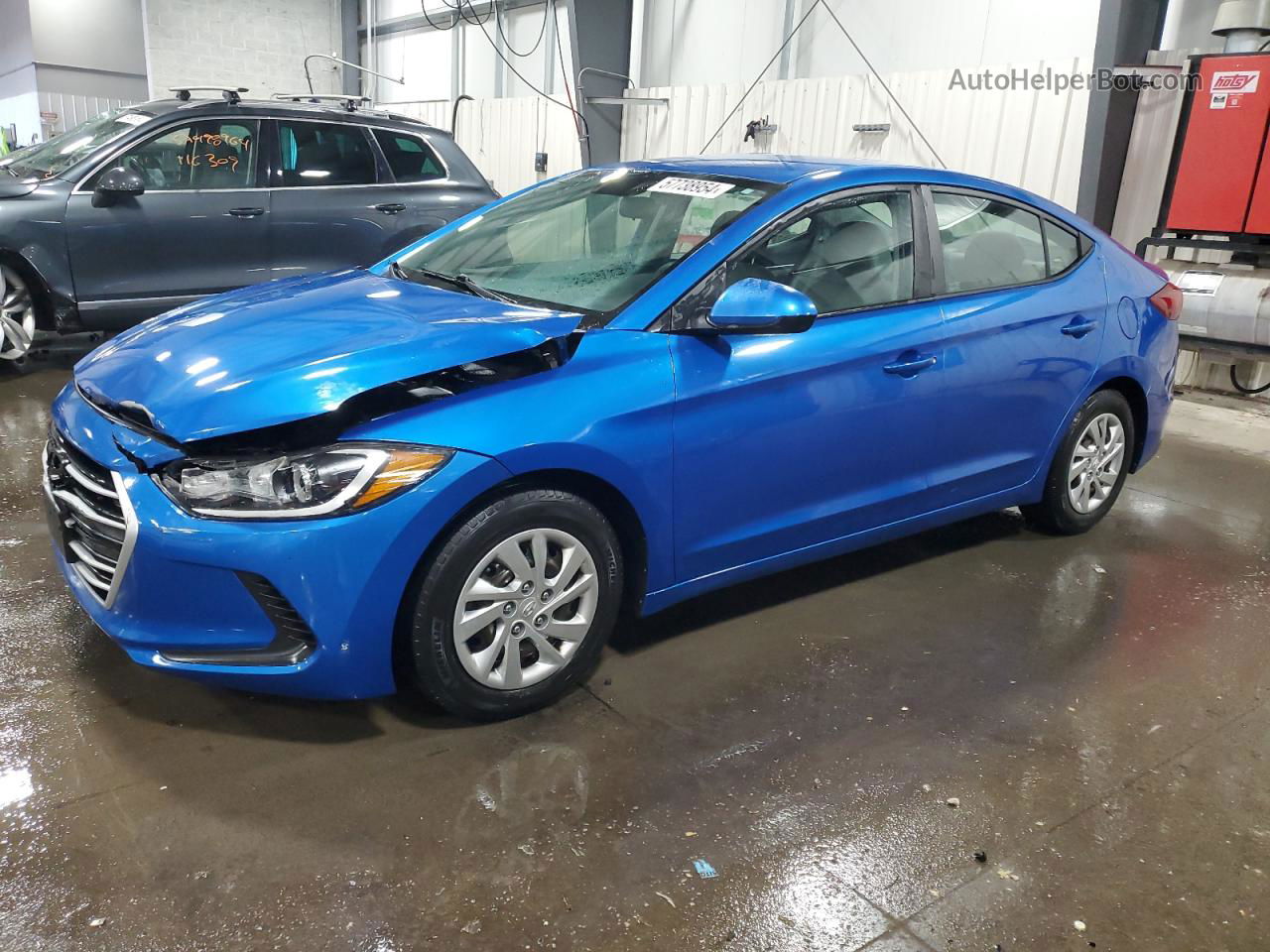 2017 Hyundai Elantra Se Blue vin: KMHD74LFXHU111417