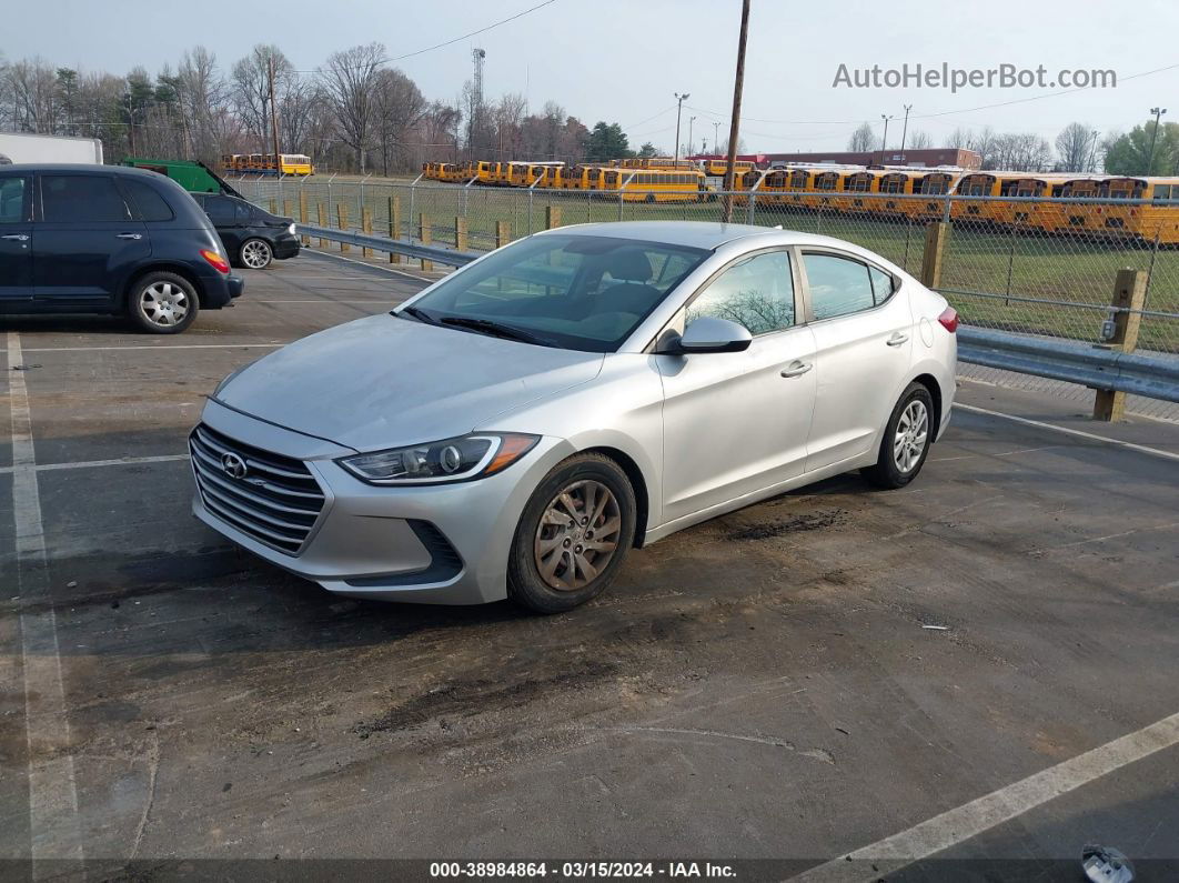 2017 Hyundai Elantra Se Silver vin: KMHD74LFXHU117993