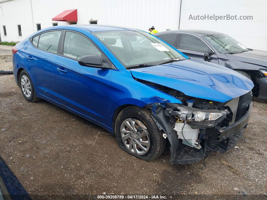 2017 Hyundai Elantra Se Blue vin: KMHD74LFXHU124507