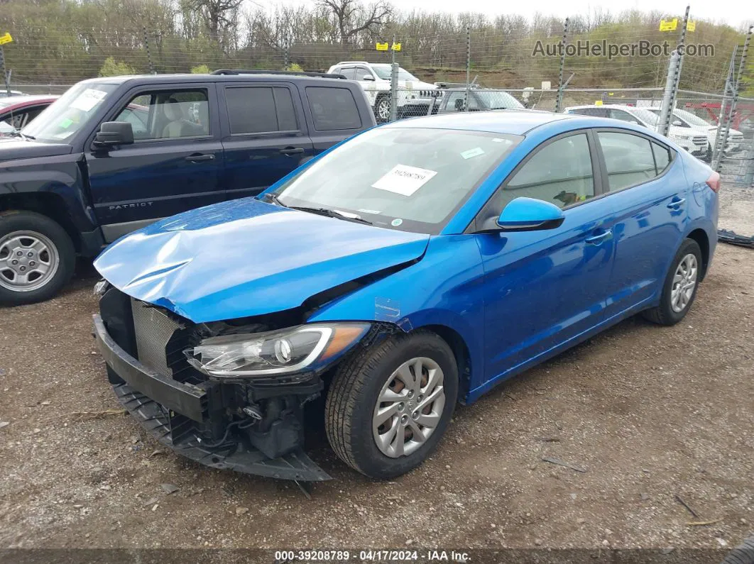 2017 Hyundai Elantra Se Blue vin: KMHD74LFXHU124507