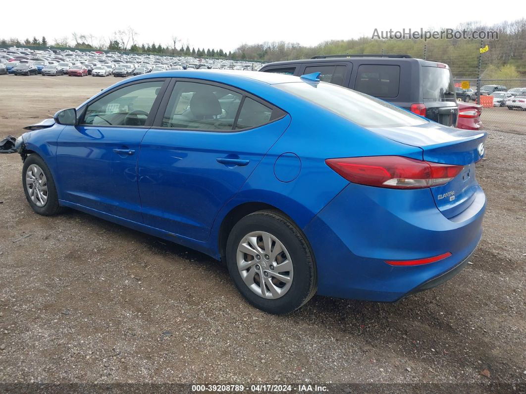 2017 Hyundai Elantra Se Blue vin: KMHD74LFXHU124507